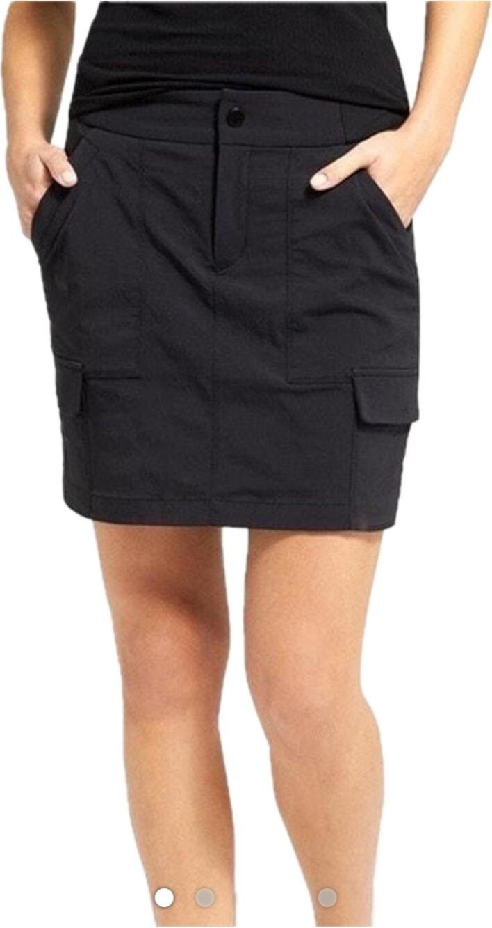 Athleta Trekkie 2.0 Cargo Skort Women's 6 Black Athletic Athleisure Utility